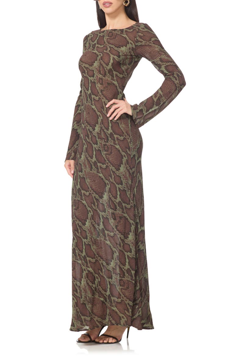 Jetta Maxi Dress, Alternate, color, EARTHEN SNAKE