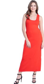 24seven Comfort Apparel Scoop Neck Maxi Dress with Racerback Detail