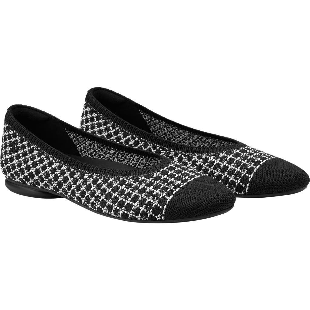 VIVAIA Almond-Toe Ballet Flats in Black Tweed  product