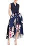 Floral Pleated High-Low Dress