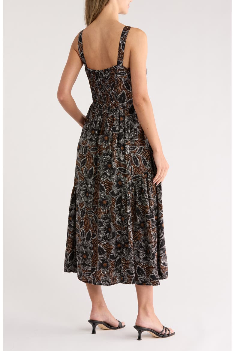 Maxi Dress, Alternate, color, BLACK/ TAN