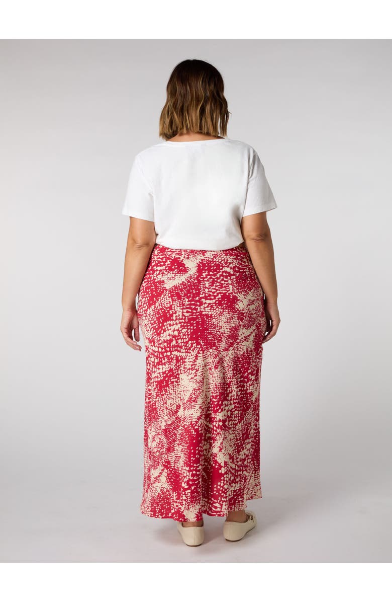 Live Unlimited Snake Print Midaxi Skirt, Alternate, color, Red Snake