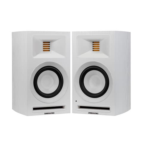 Ri71 Powered Bookshelf Speakers with AMT Tweeters, 5" Drivers, 120W Amp