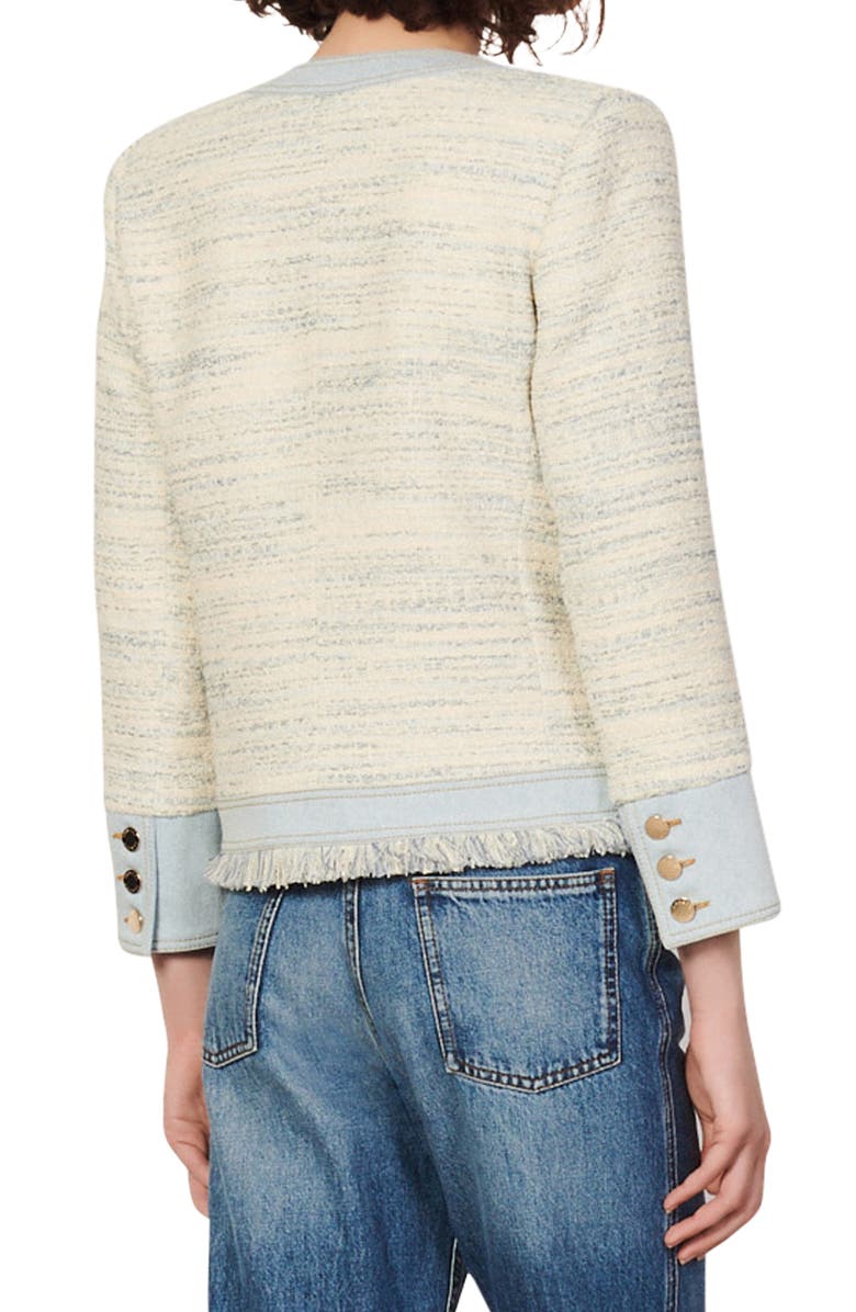 SANDRO Babeth Tweed Jacket, Alternate, color, 
