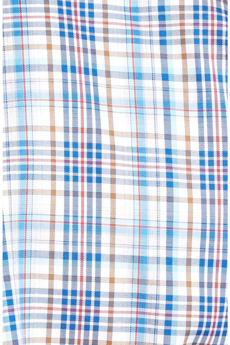 'Melange Plaid' Regular Fit Sport Shirt, Alternate, color, HAWAIIAN BLUE
