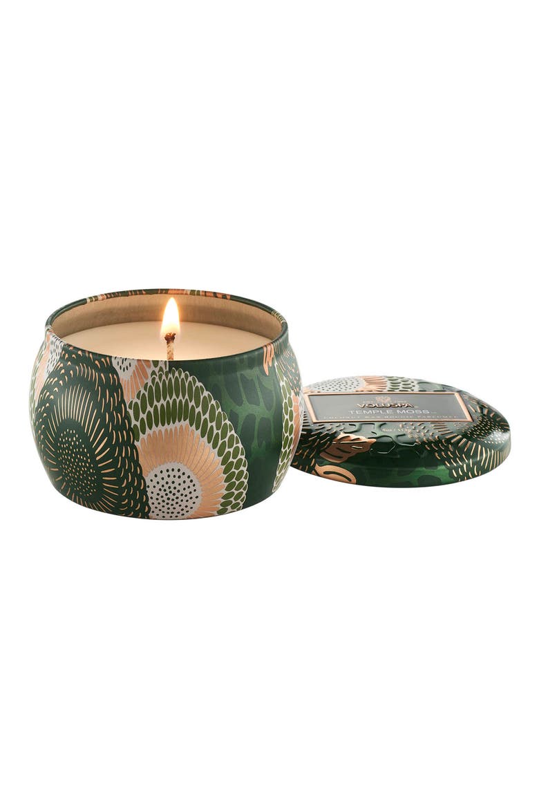 Temple Moss Mini Tin Candle, Main, color, NO COLOR