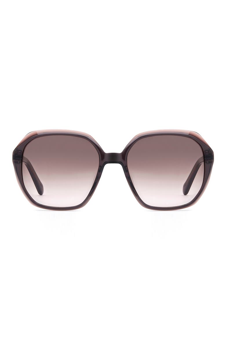 54mm Gradient Rectangular Sunglasses, Main, color, CRYSTAL GREY