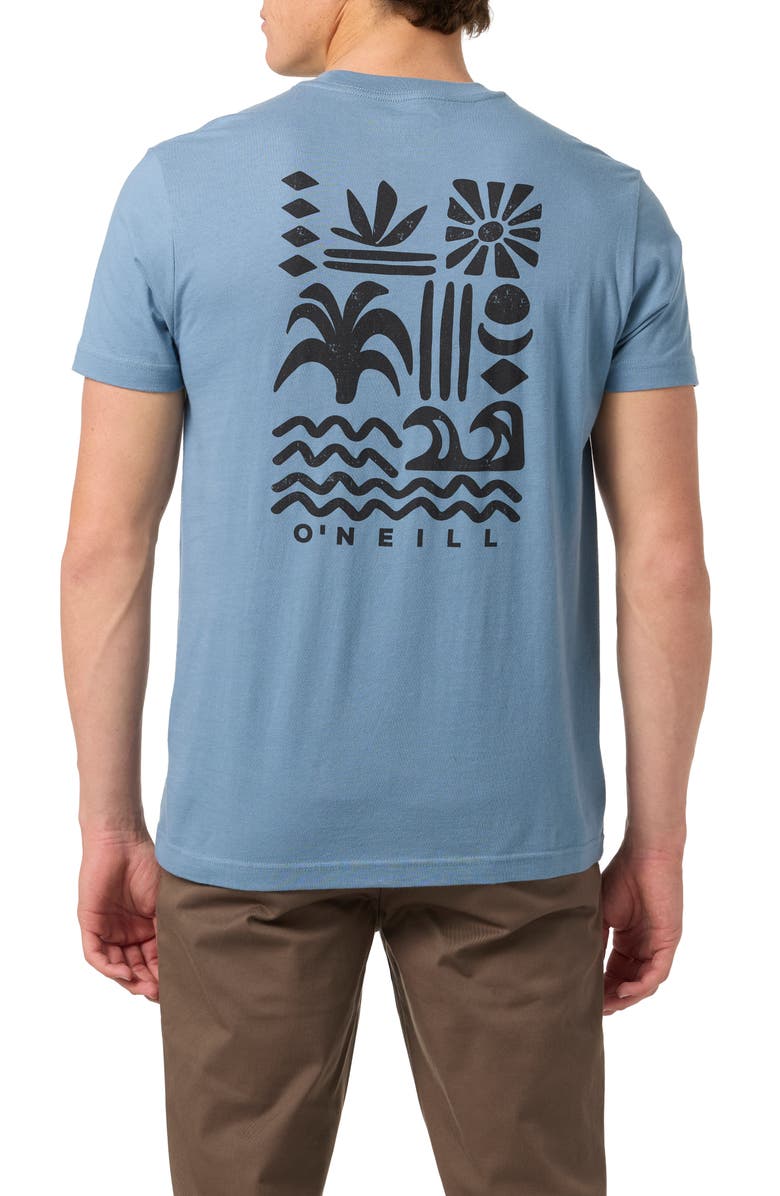 O'Neill Glyphs Graphic T-Shirt, Alternate, color, Blue Mirage