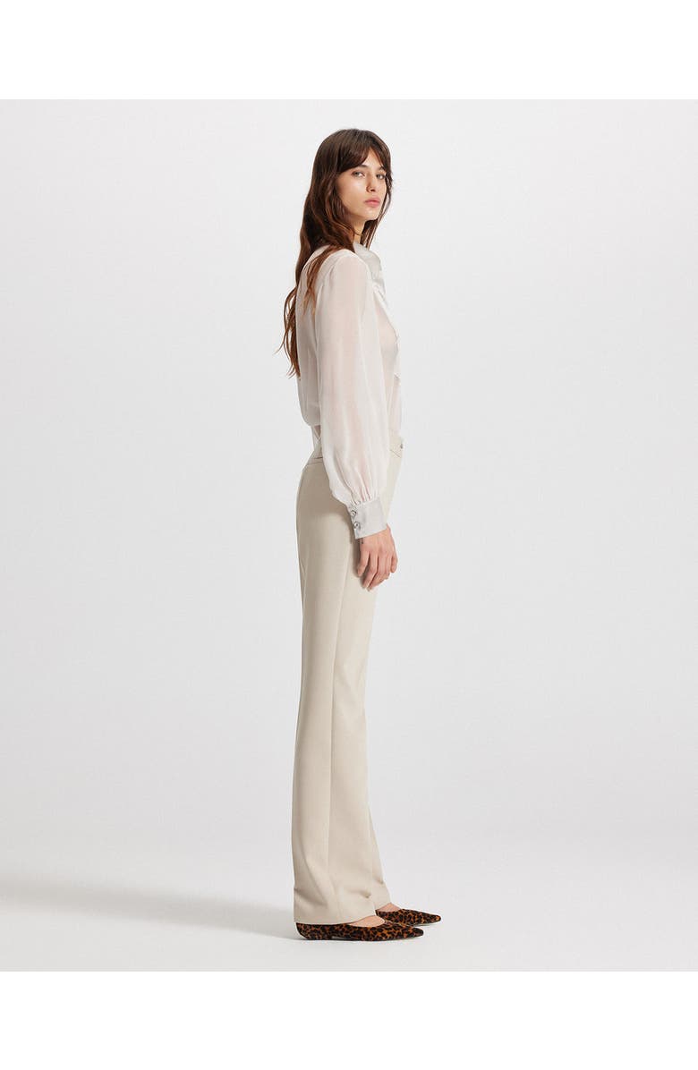 THEO The Label Idalia Plasteron Chiffon Blouse, Alternate, color, Stone
