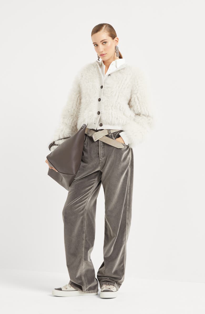 Brunello Cucinelli Garment-dyed Loose trousers, Alternate, color, 