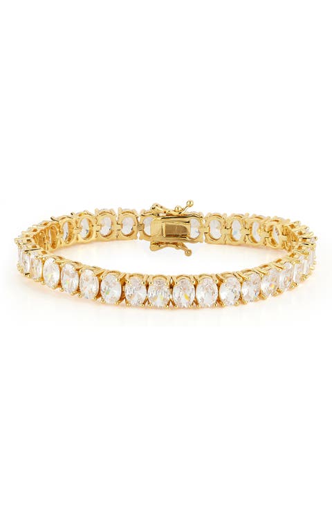 Oval Cubic Zirconia Tennis Bracelet