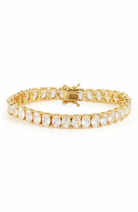 Oval Cubic Zirconia Tennis Bracelet