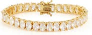 CHLOE AND MADISON Oval Cubic Zirconia Tennis Bracelet