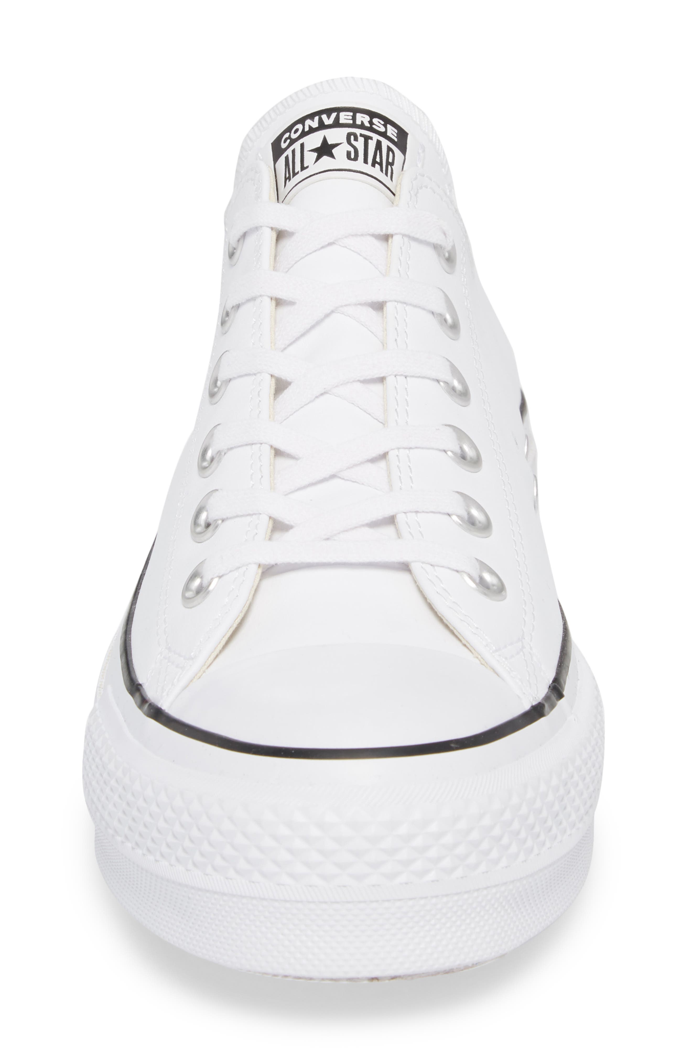 Chuck Taylor® All Star® Platform Sneaker, Alternate, color, WHITE LEATHER