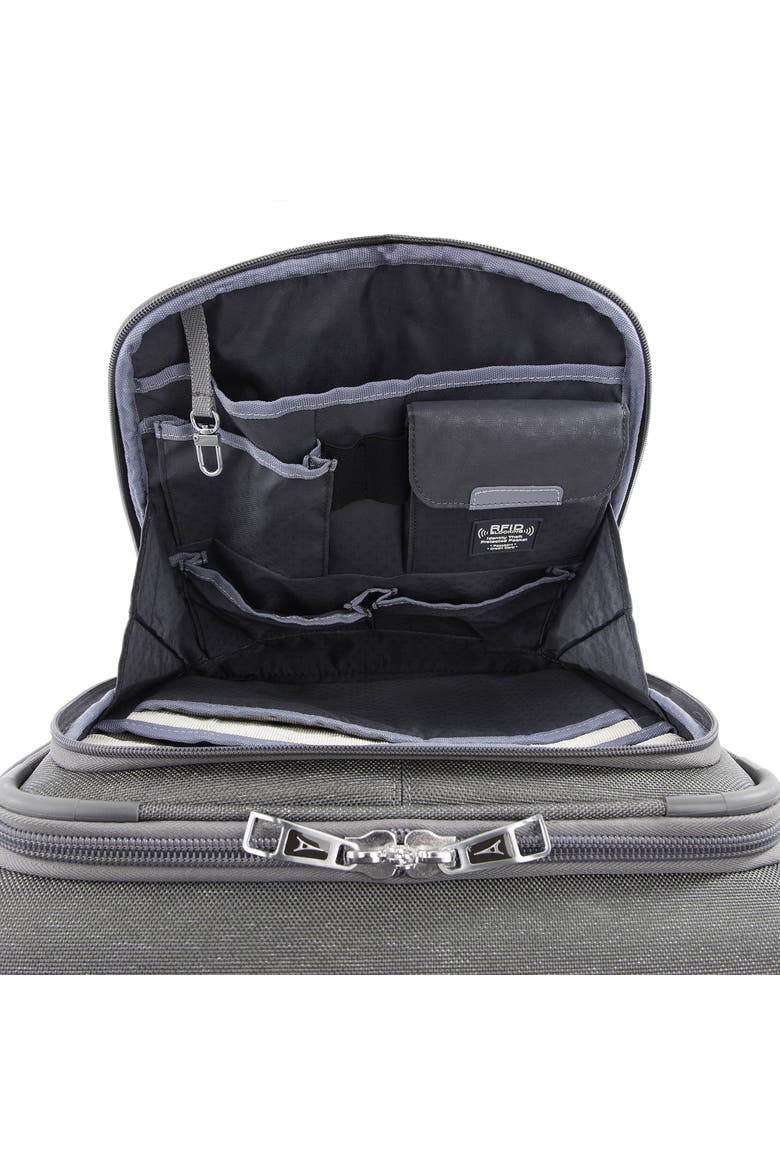 Platinum Elite Softside Expandable 20" Carry On Spinner Luggage, Fits up to 15" Laptop, Alternate, color, Vintage Grey