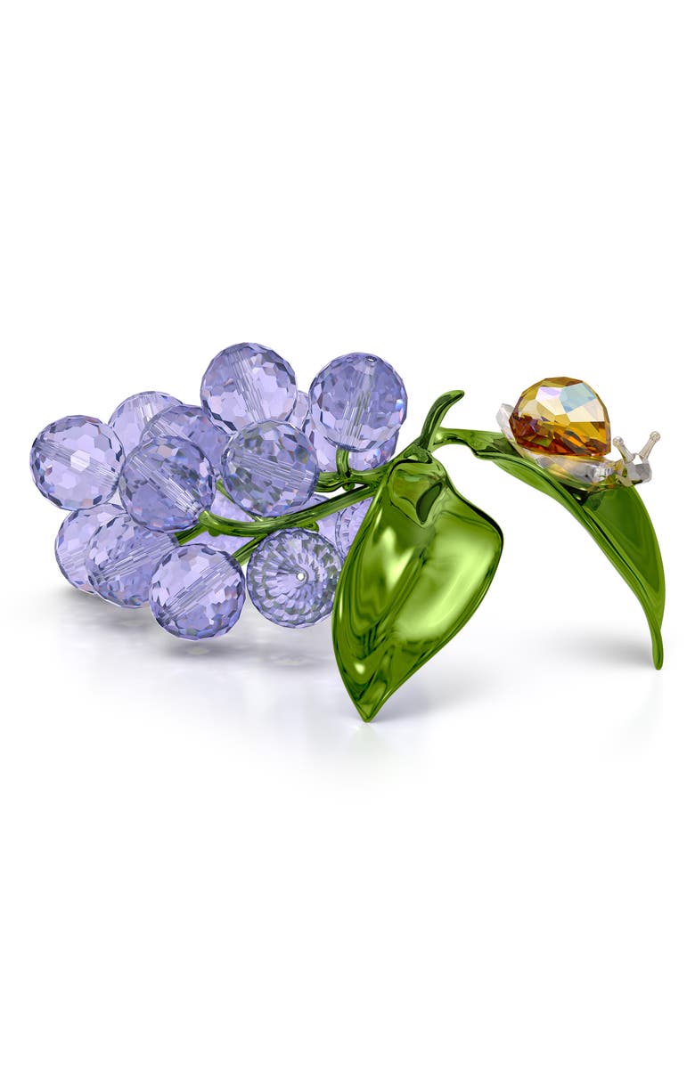Swarovski Idyllia Snail & Blueberries Crystal Decoration, Main, color,
