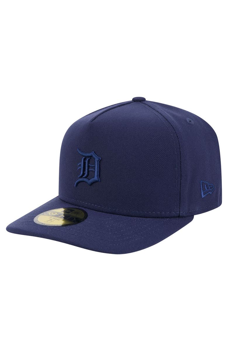 New Era Men's New Era Navy Detroit Tigers Color Pack A-Frame 59FIFTY Fitted Hat, Main, color, 