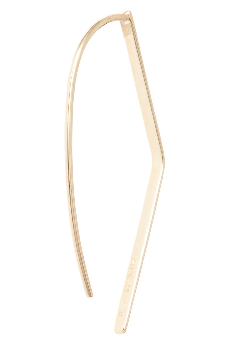 Flat Geometric Threader Hoop Earrings, Alternate, color, YELLOW
