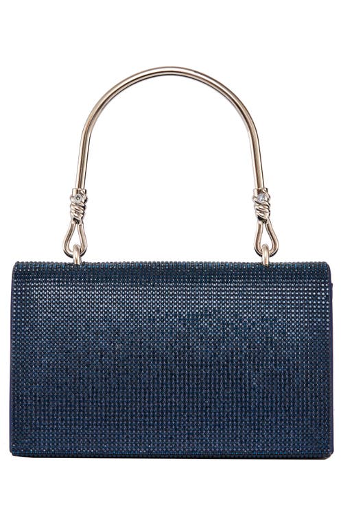 Lady Couture Elegant Rhinestone Satin Evening Bag In Navy