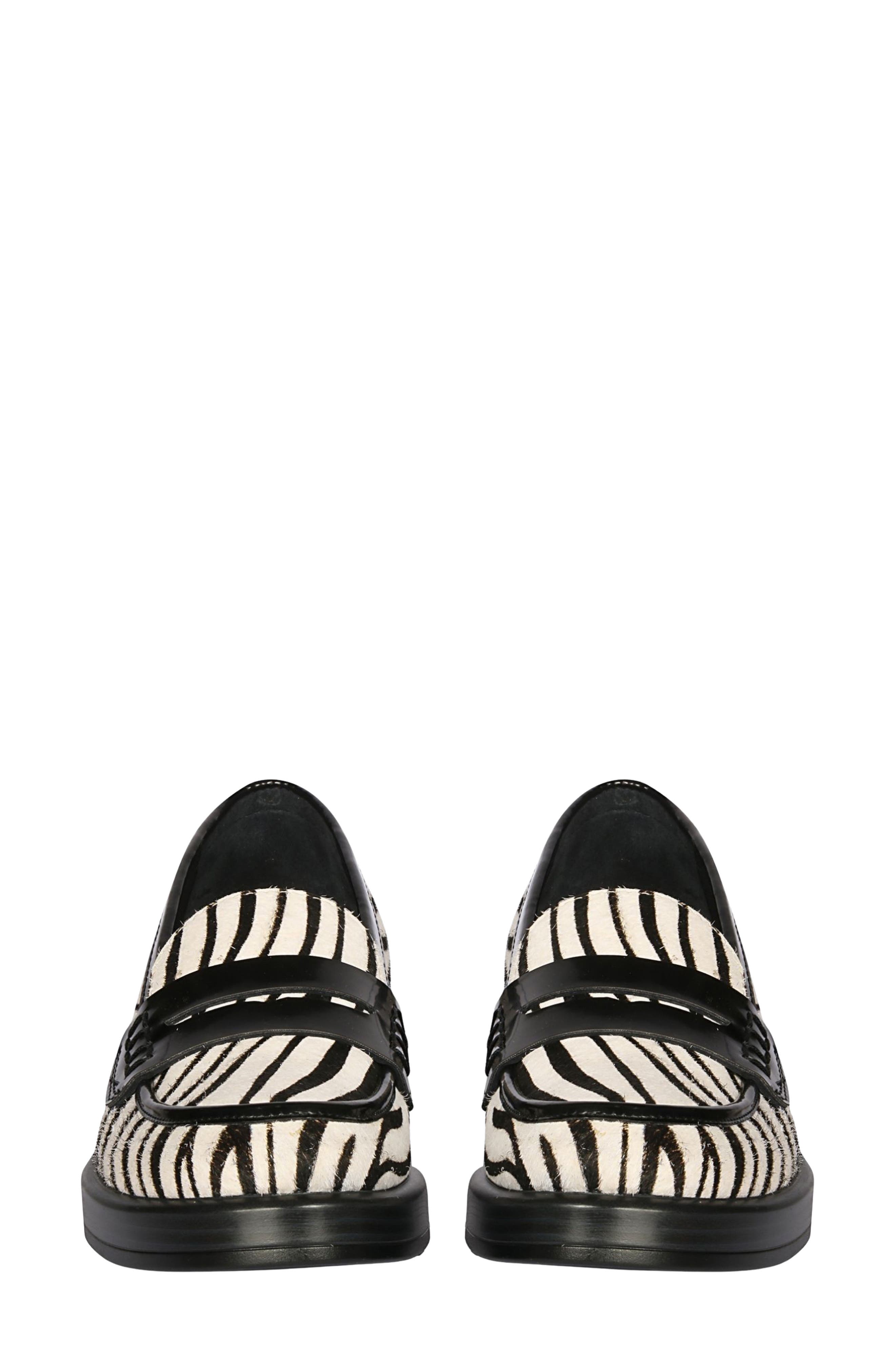 SAINT G Zuri Zebra Loafer, Alternate, color, Black/ White