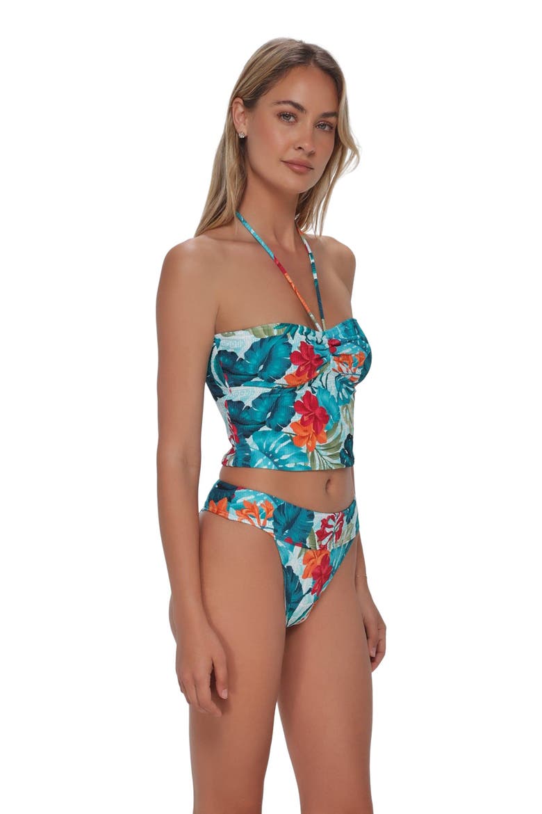 Byron High Waist Bikini Swim Bottoms, Alternate, color, Tiki Tango Rib