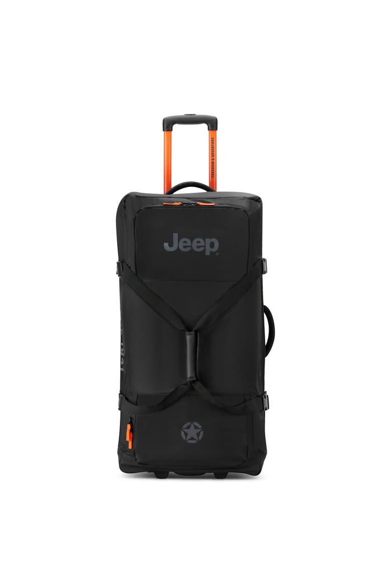 JS005A 31 Inch Two Wheel Rolling Travel Duffle Bag, Alternate, color, Black