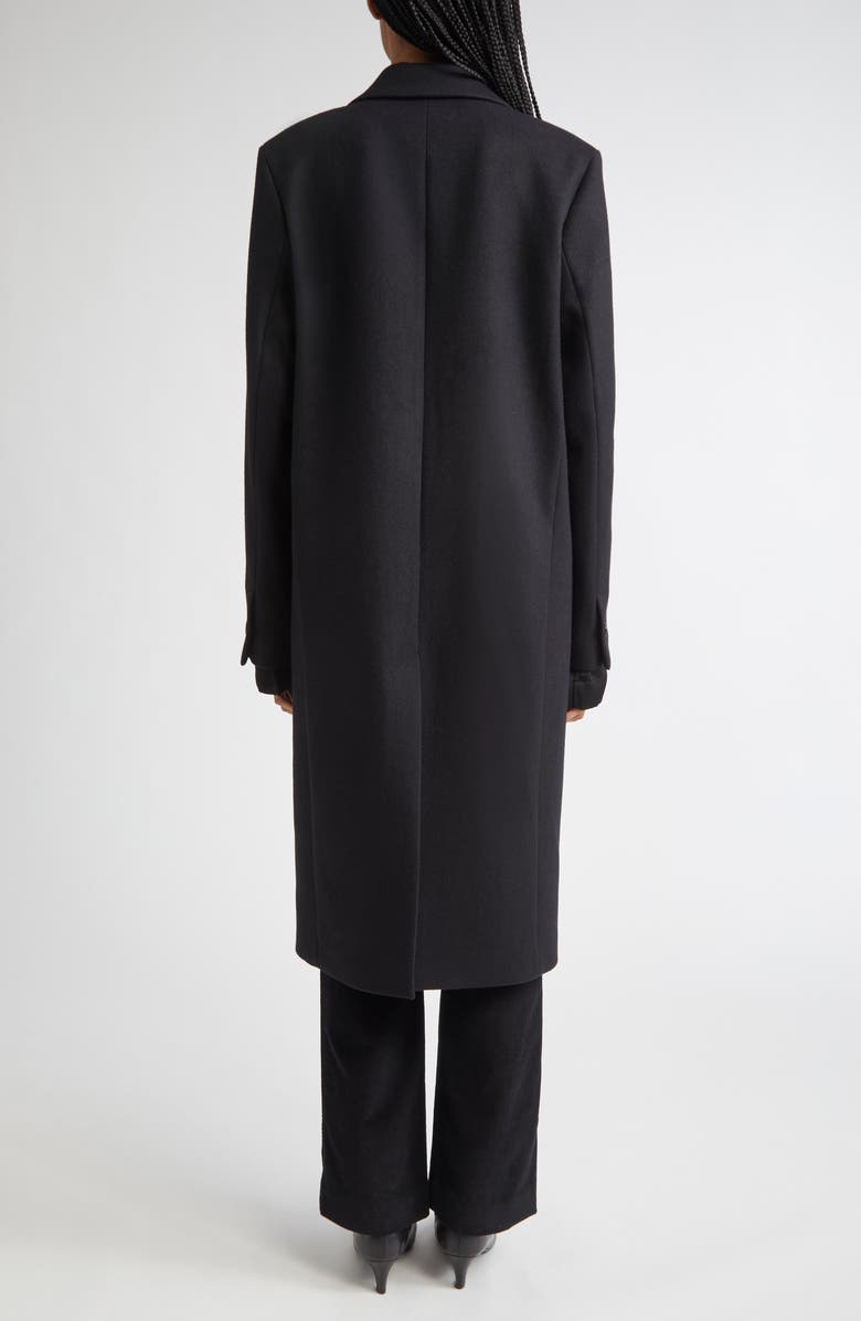 TOTEME Classic Wool Blend Coat, Alternate, color, Black