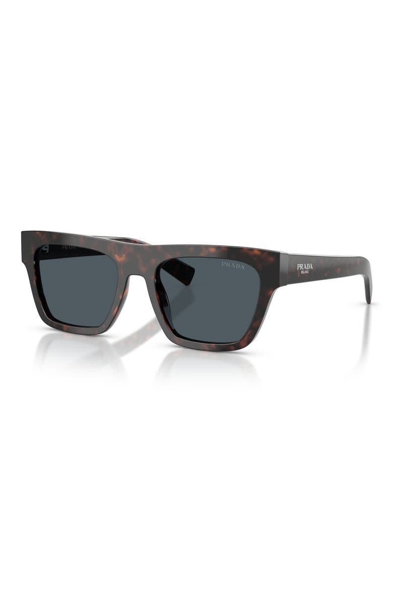 55mm Rectangular Sunglasses, Alternate, color, ROOT HAVANA / DARK GREY