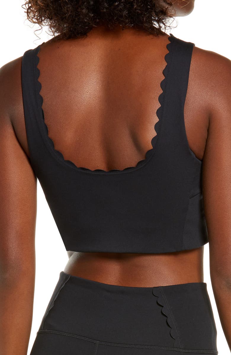 Zella Scalloped Studio Lite Bra, Alternate, color, 