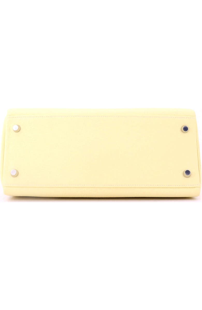 Pre-Owned Hermes Kelly Handbag Yellow Clemence with Palladium Hardware 28, Alternate, color, Jaune Poussin