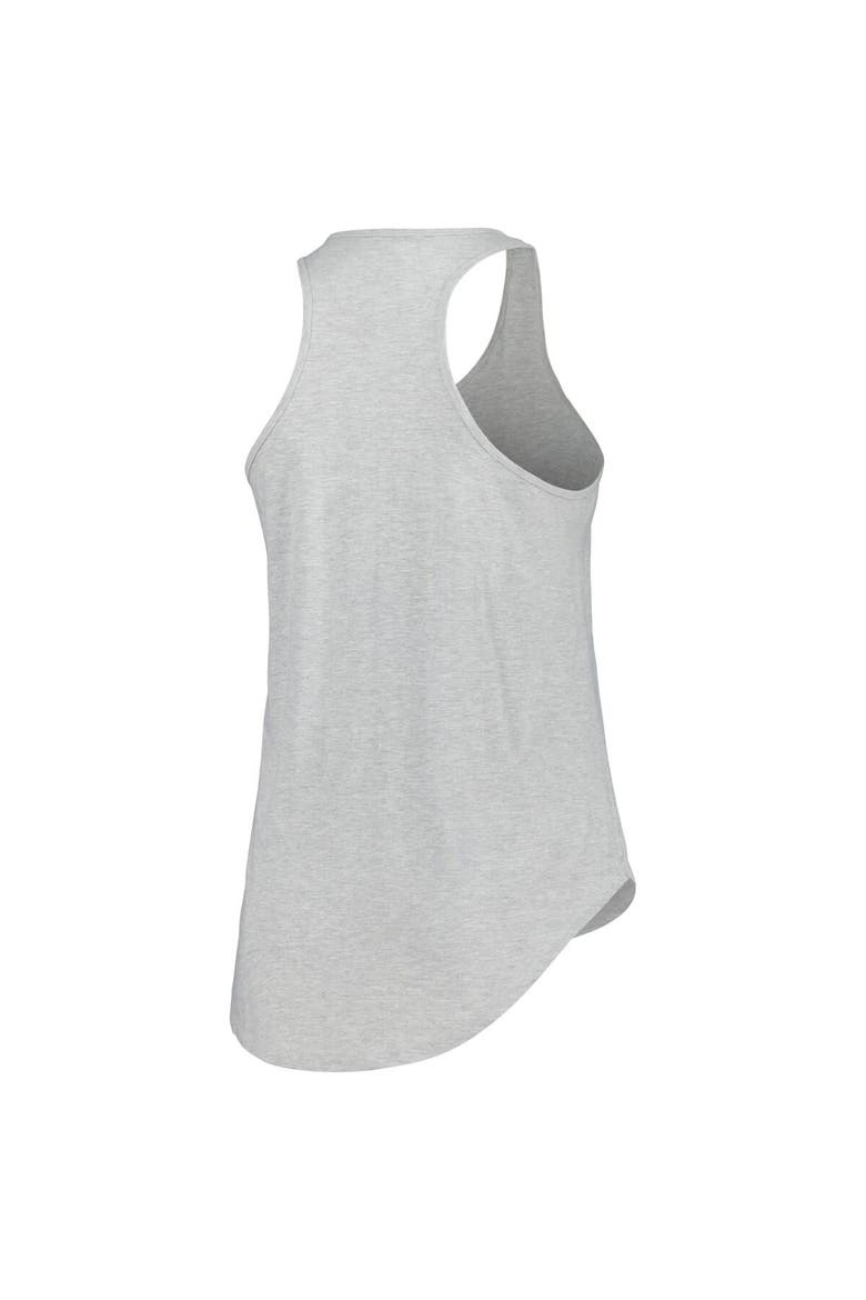 Women's Profile Heather Gray North Carolina Tar Heels Arch Logo Racerback Scoop Neck Tank Top, Alternate, color, Heather Gray
