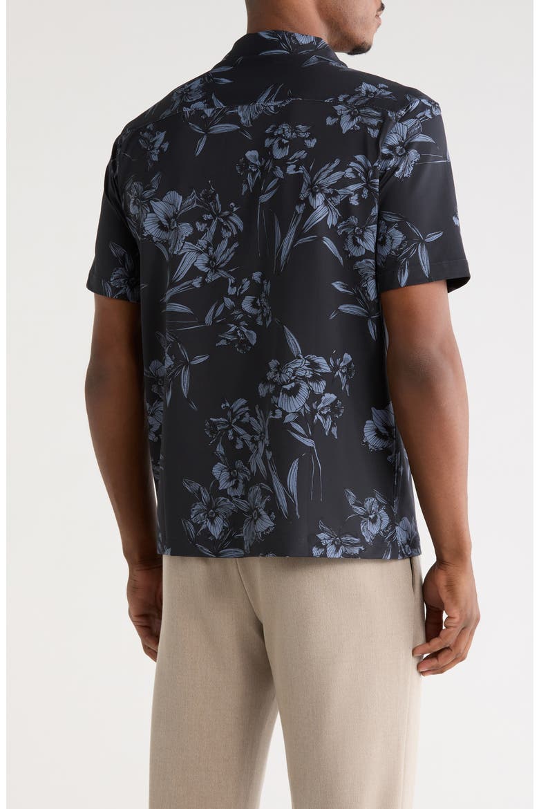 Floral Camp Shirt, Alternate, color, DARK GREY COMBO FLORAL
