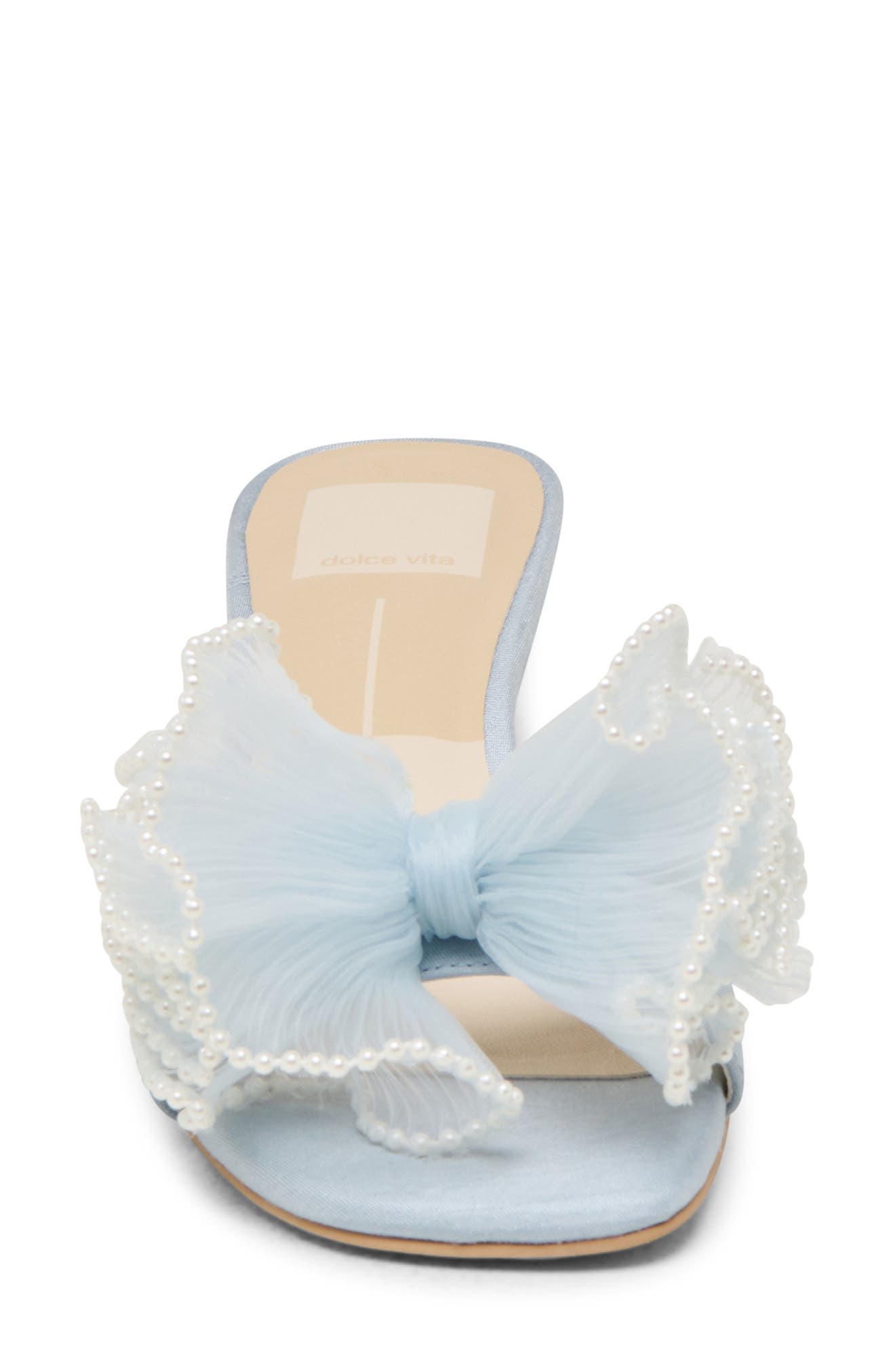 Dolce Vita Narita Pearl Sandal, Alternate, color, Light Blue Satin