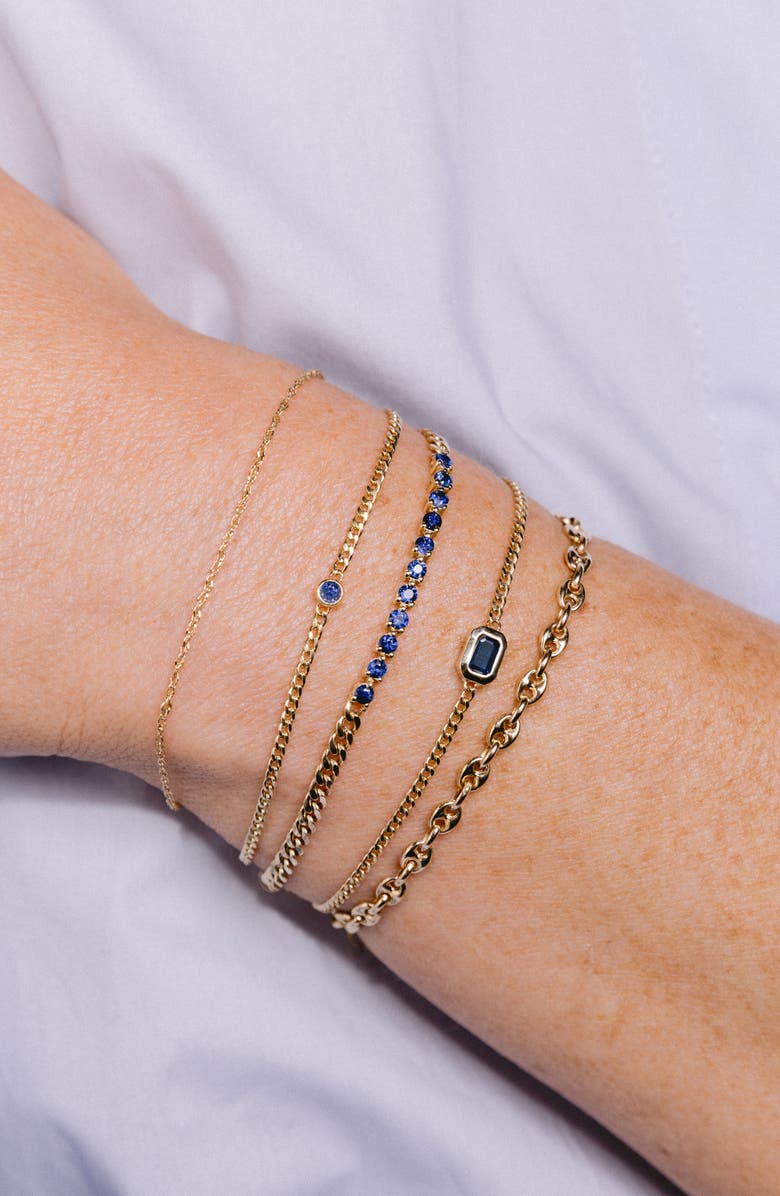 Zoë Chicco Puffed Mariner Chain Bracelet, Alternate, color, 14K Yellow Gold