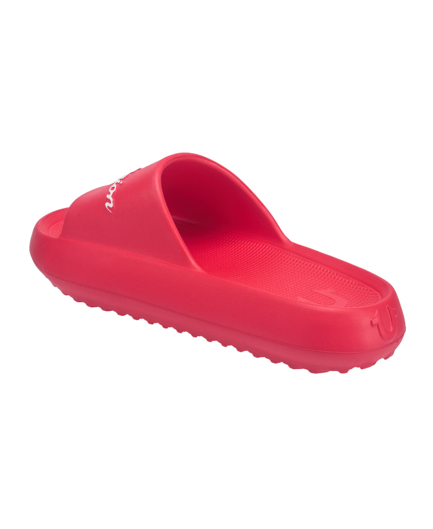 True Religion Foxy Logo Slide, Alternate, color, Red