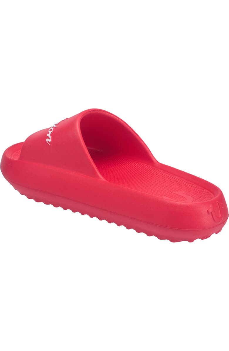 True Religion Foxy Logo Slide, Alternate, color, Red