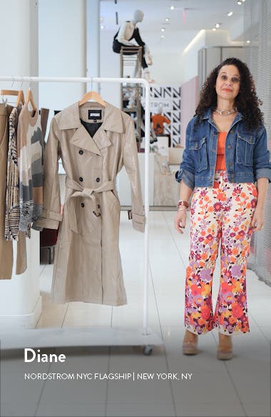 Apparis Double Breasted Faux Leather Trench Coat (Women) | Nordstromrack
