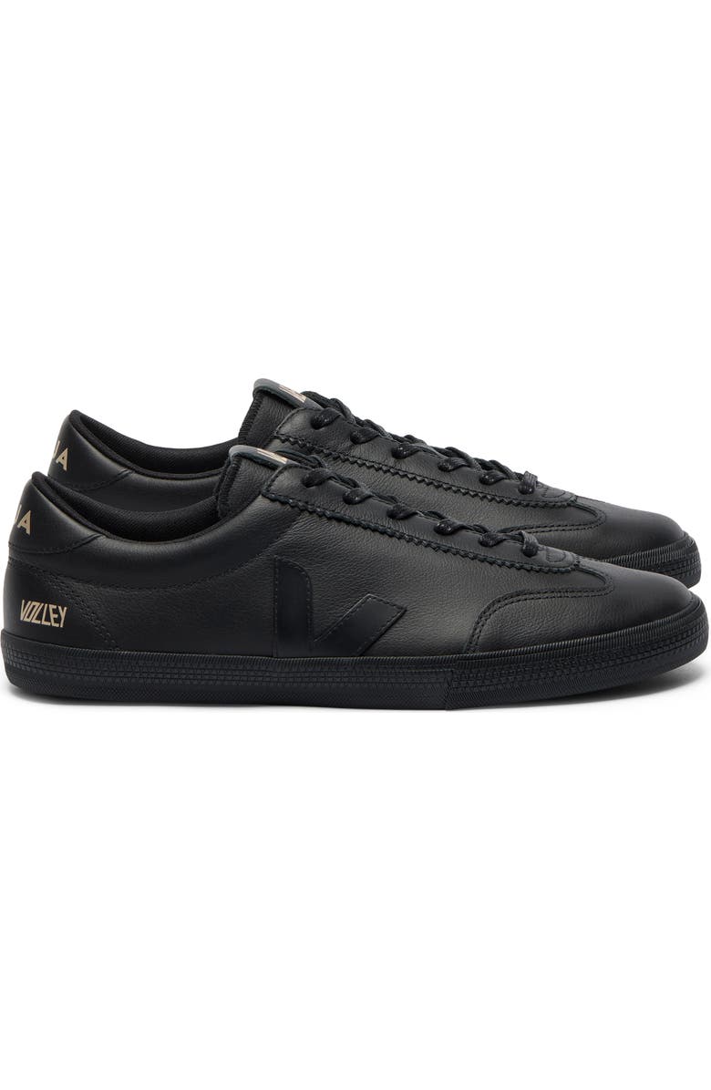 Veja Volley Leather Sneaker, Alternate, color, Full Black