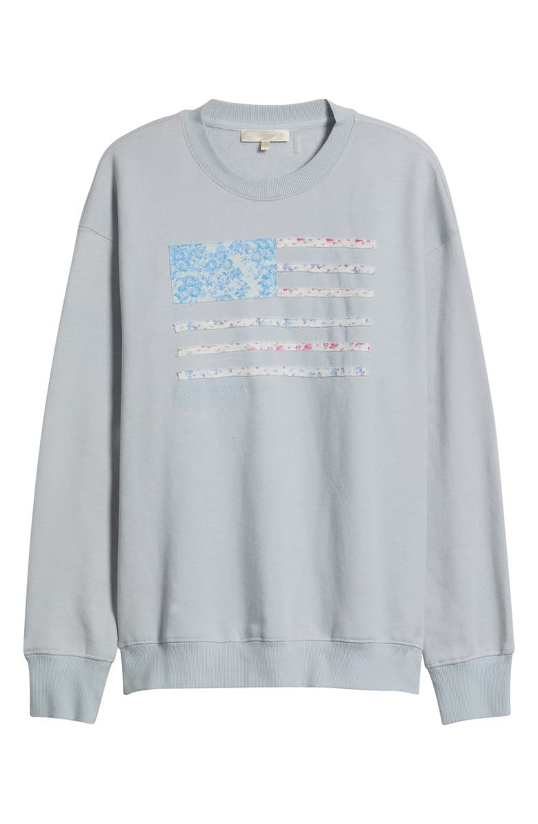 LoveShackFancy Palo Patch Sweatshirt, Alternate, color, Moonstone