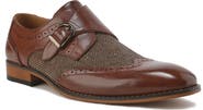 Gino Vitale Monk Strap Herringbone Dress Shoe