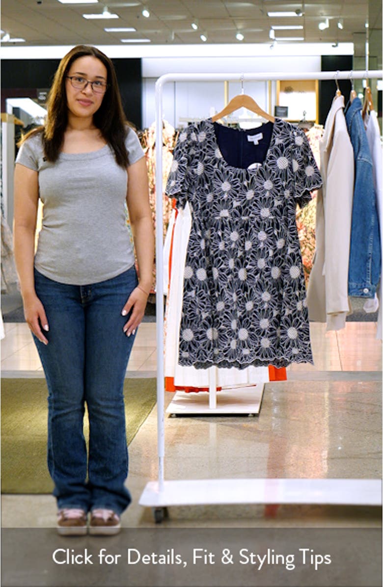 Zenith Bloom Embroidered Cotton Minidress, sales video thumbnail