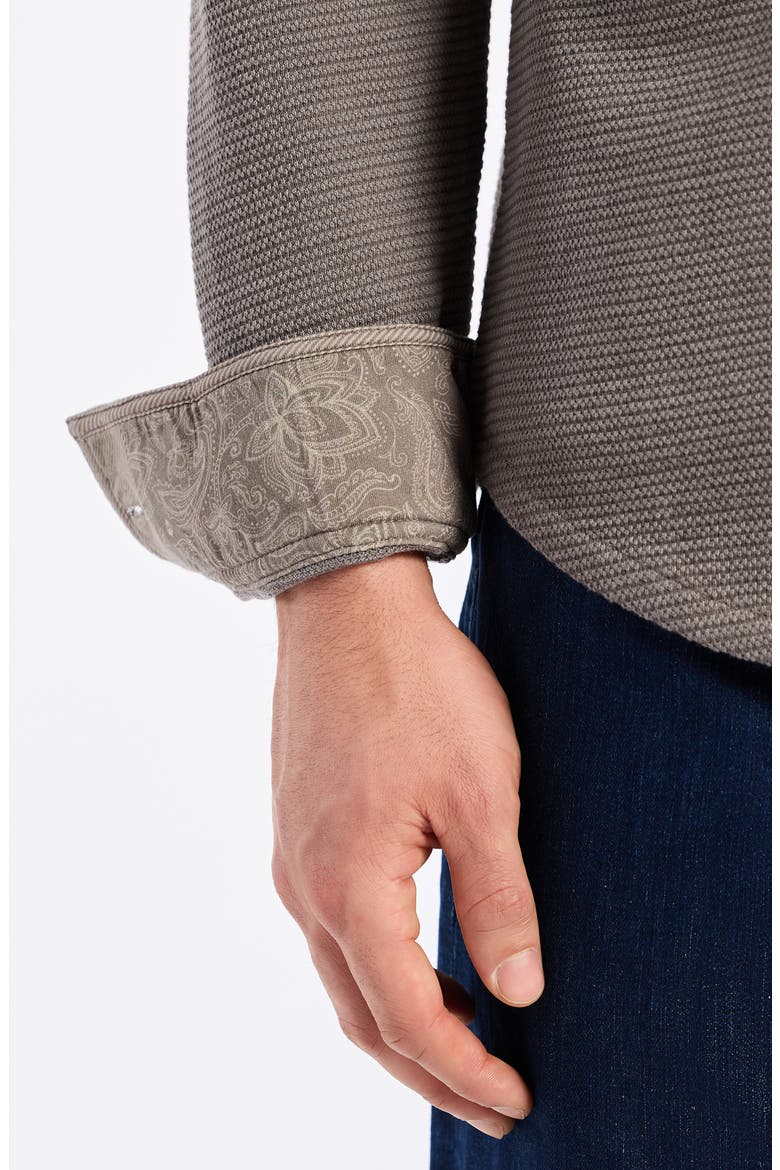 Brunner Knit Button-Up Shirt, Alternate, color, CHARCOAL
