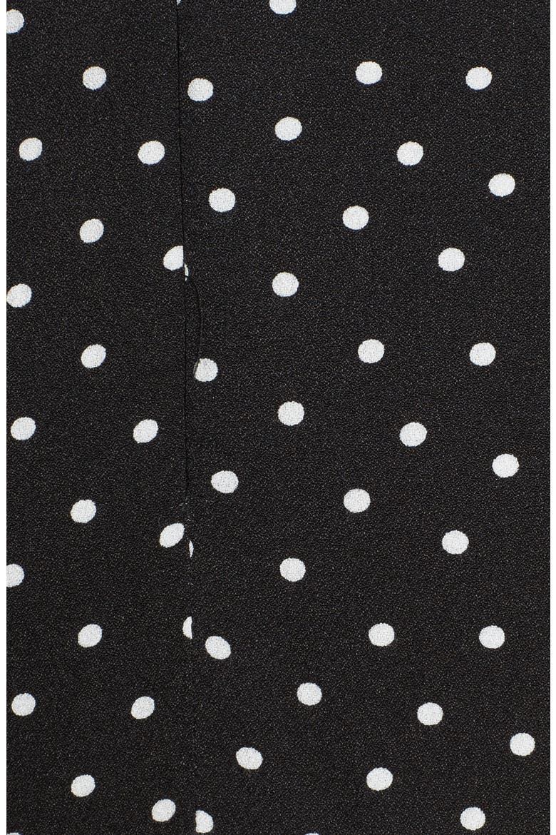 Savanna Lattice Back Fit & Flare Dress, Alternate, color, NOIR POLKA DOT