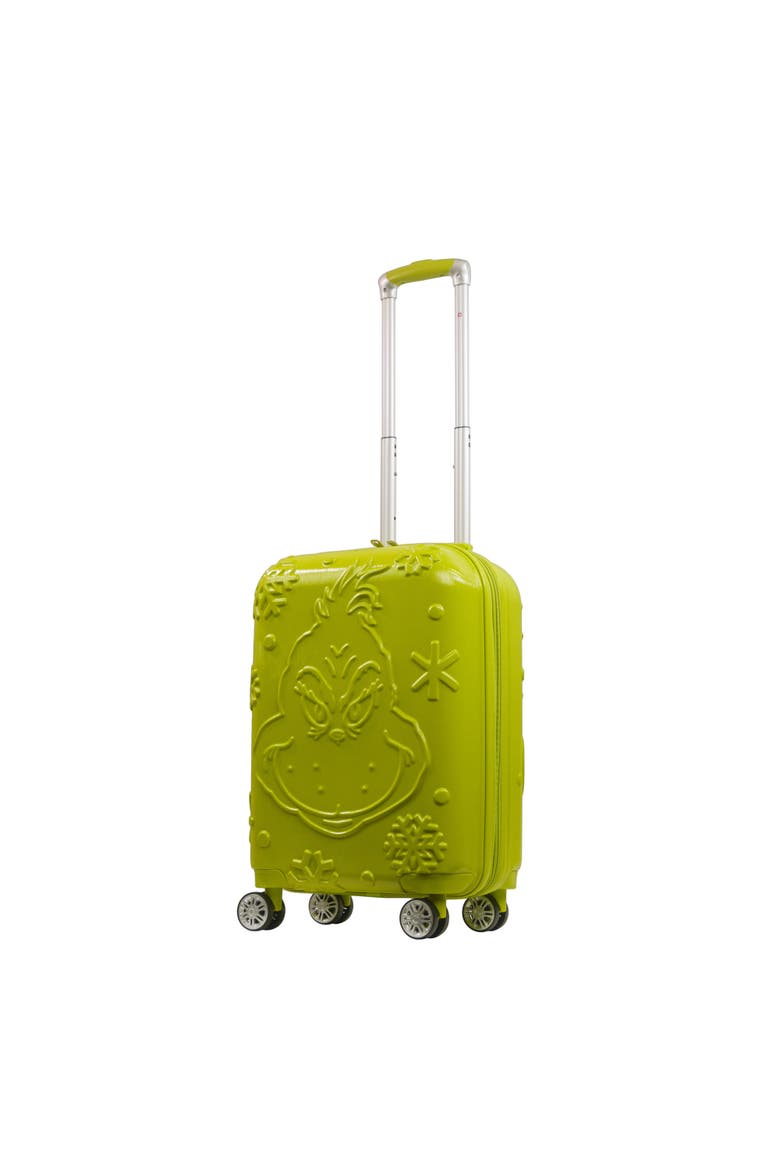Dr. Seuss Grinch 22" Caryon Suitecase spinner, Main, color, GREEN