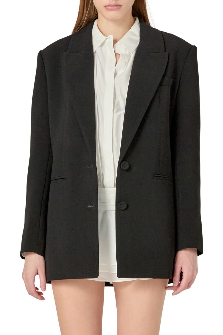 Timeless Blazer, Main, color, BLACK