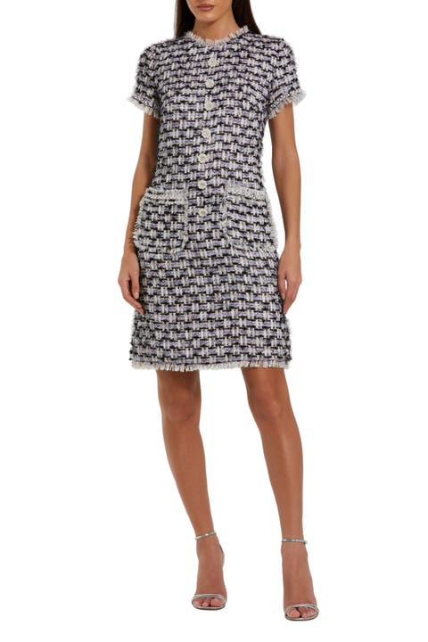 Women's Cap Sleeve Floral Button Detail Shift Dress