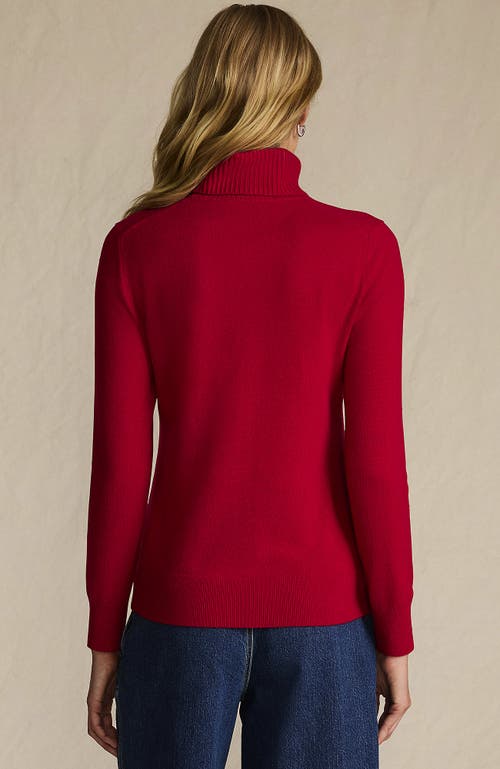 Lands' End Cashmere Turtleneck Sweater In Red