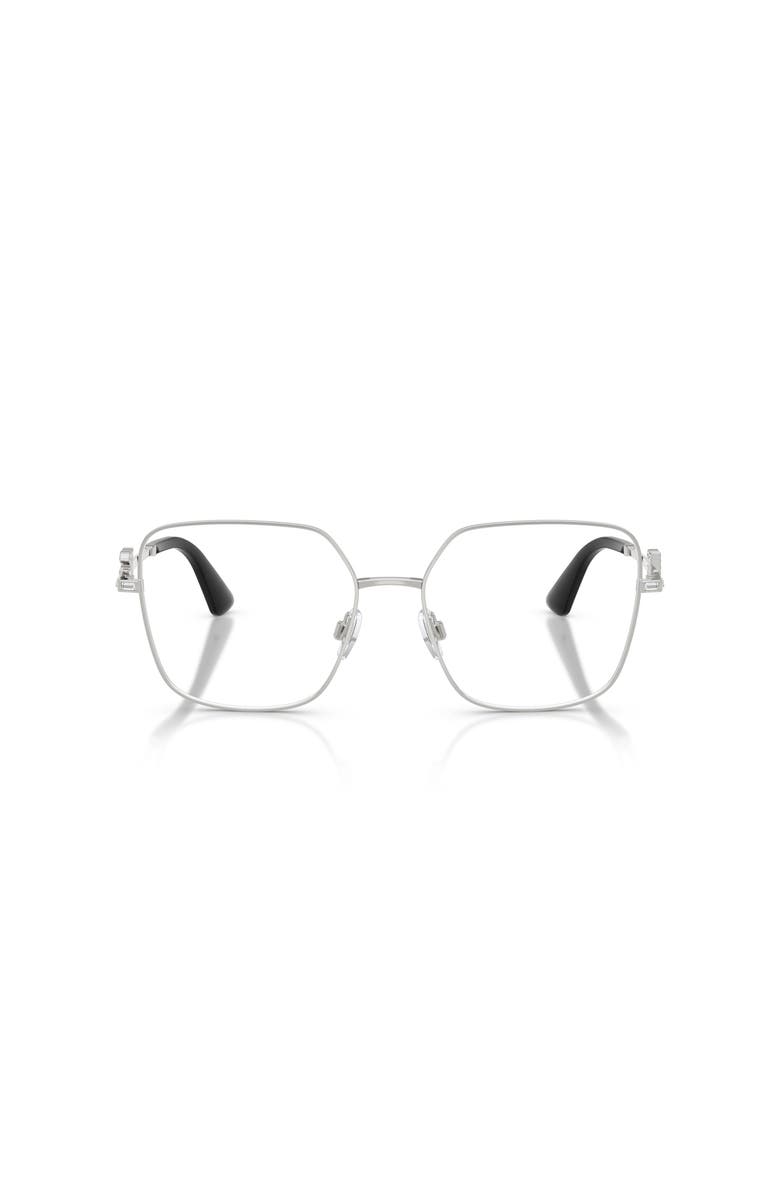 Dolce&Gabbana 56mm Square optical glasses, Alternate, color, Silver