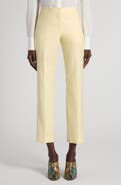 McQueen Wool Gabardine Ankle Cigarette Pants