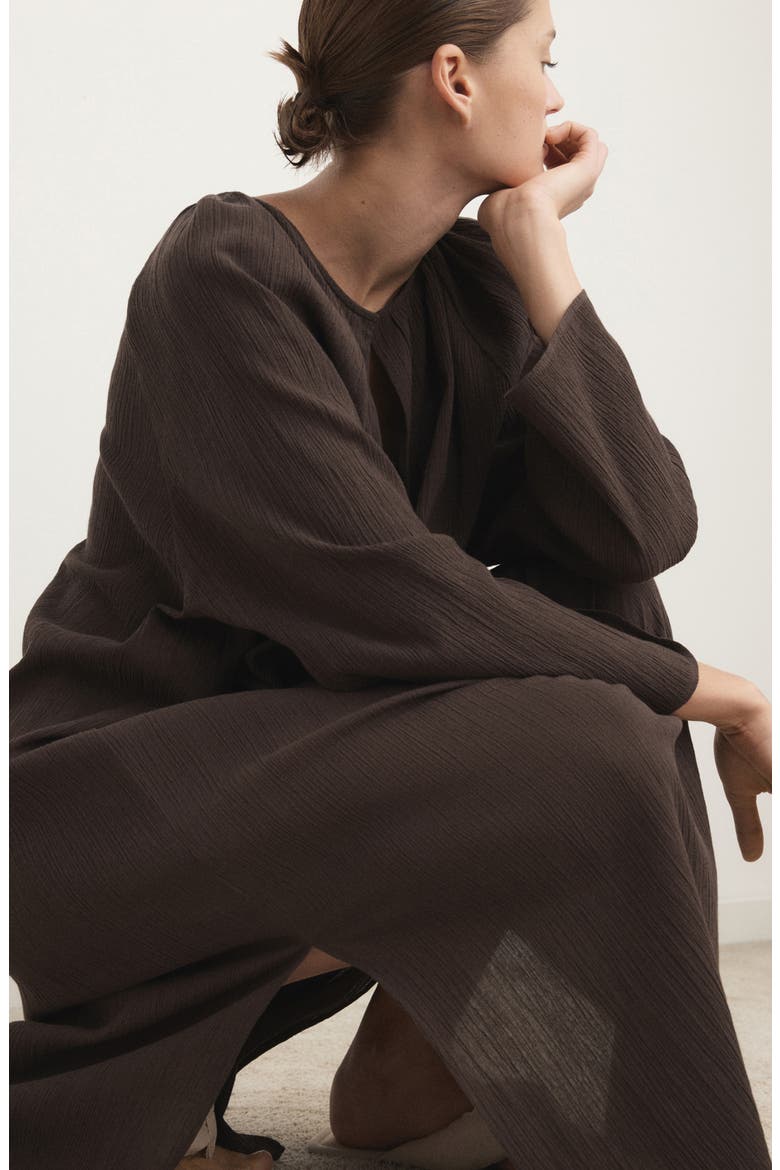 Gauze Nightgown, Alternate, color, CHOCOLATE